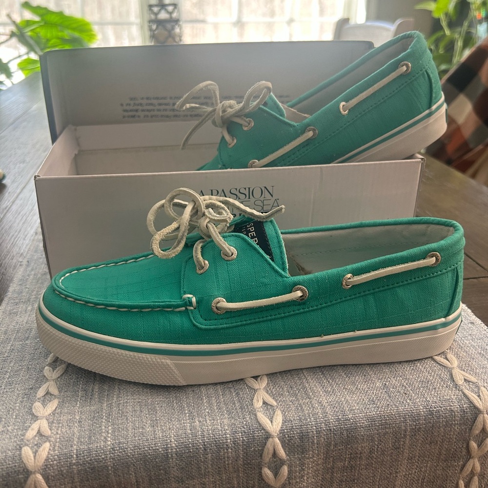 Sperry Bahama Pool Green Boat Shoes